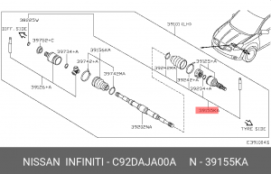 Пыльник ШРУСа C92DA-JA00A NISSAN