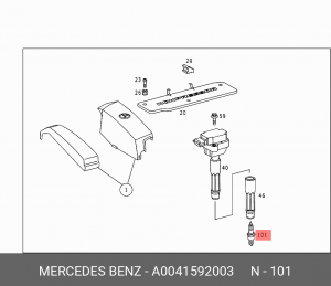Свеча зажигания A0041592003 MERCEDES BENZ