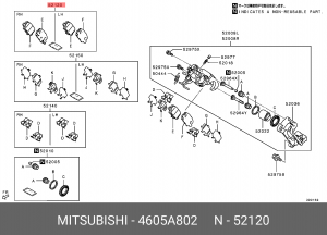 Колодки тормозные дисковые 4605A802 MITSUBISHI