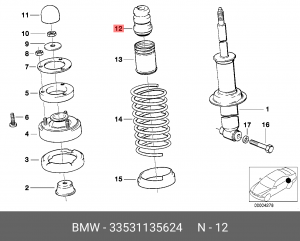 Отбойник амортизатора подвески 33 53 1 135 624 BMW