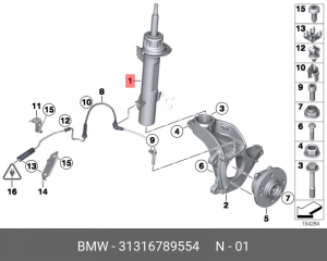 Амортизатор подвески 31 31 6 789 554 BMW