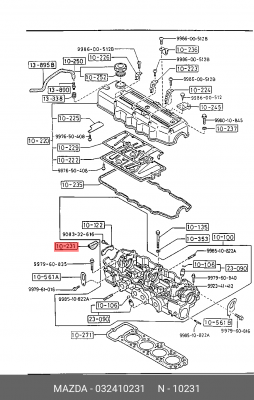 Прокладка крышки ГБЦ 032410231 MAZDA