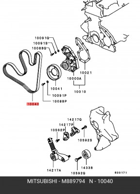 Ремень приводной M889794 MITSUBISHI