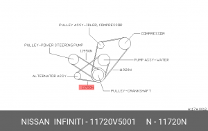 Ремень приводной 11720-V5001 NISSAN