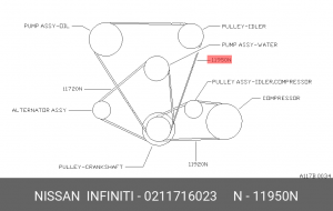 Ремень приводной 02117-16023 NISSAN
