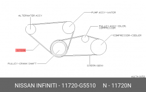 Ремень приводной 11720-G5510 NISSAN