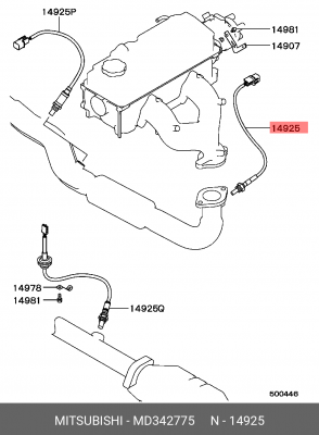 Датчик кислородный (лямбда-зонд) MD342775 MITSUBISHI