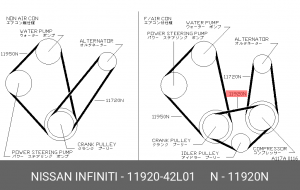 Ремень приводной 11920-42L01 NISSAN