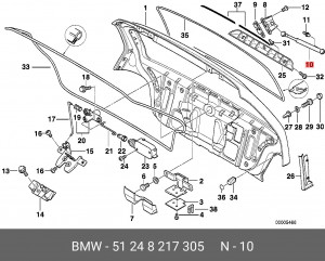 Амортизатор крышки багажника 51 24 8 217 305 BMW