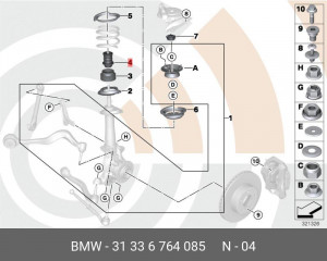 Отбойник амортизатора подвески 31 33 6 764 085 BMW