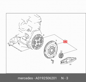 Сцепление (комплект) A0192506201 MERCEDES BENZ