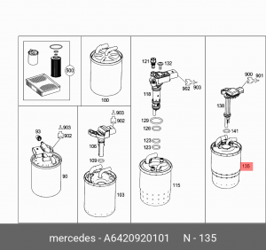 Фильтр топливный A 642 092 01 01 MERCEDES BENZ