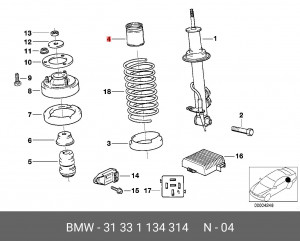 Пыльник амортизатора подвески 31 33 1 134 314 BMW