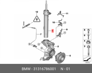 Амортизатор подвески 31 31 6 786 001 BMW