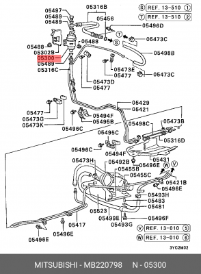 Фильтр топливный MB220798 MITSUBISHI