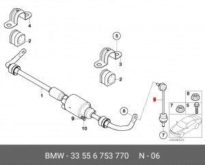 Стойка стабилизатора 33 55 6 753 770 BMW
