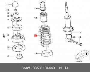 Пружина подвески 33 53 1 134 440 BMW