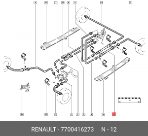 Шланг тормозной 7700416273 RENAULT