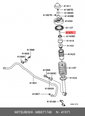 Опора амортизатора подвески MB871748 MITSUBISHI