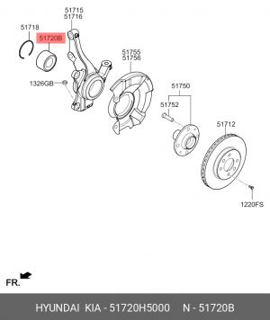 Подшипник ступицы колеса 51720H5000 HYUNDAI KIA