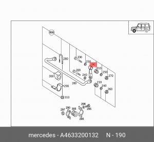 Стойка стабилизатора A4633200132 MERCEDES BENZ