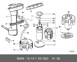 Насос электрический топливной системы в сборе 16 14 1 181 862 BMW