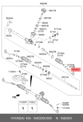 Наконечник рулевой тяги 568200U500 HYUNDAI KIA