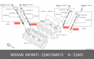 Свеча зажигания 224015M015 NISSAN