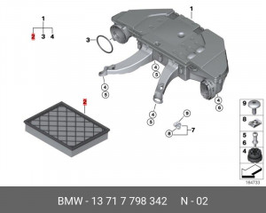 Фильтр воздушный 13 71 7 798 342 BMW
