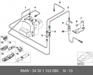 Шланг тормозной 34 30 1 163 080 BMW