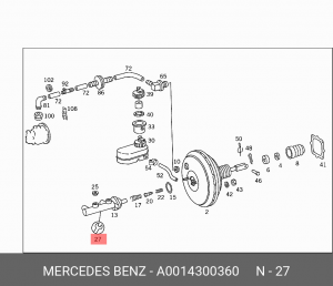 Цилиндр тормозной главный (ремкомплект) A 001 430 03 60 MERCEDES BENZ