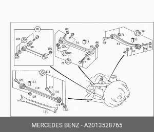 Сайлентблок A 201 352 87 65 MERCEDES BENZ