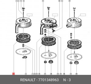 Фильтр воздушный 7701348963 RENAULT