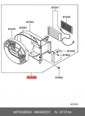 Освежитель воздуха MR460201 MITSUBISHI