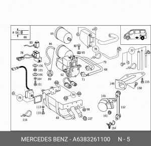 Амортизатор подвески A6383261100 MERCEDES BENZ