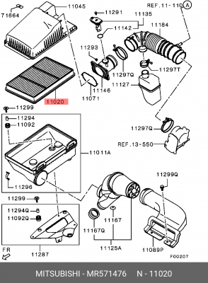 Фильтр воздушный MR571476 MITSUBISHI