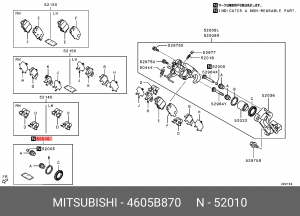 Суппорт тормозной (ремкомплект) 4605B870 MITSUBISHI