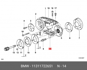 Планка натяжения цепи ГРМ 11 31 1 722 651 BMW