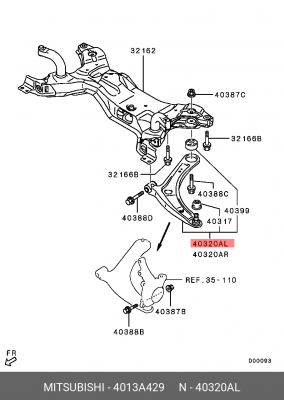 Рычаг подвески 4013A429 MITSUBISHI