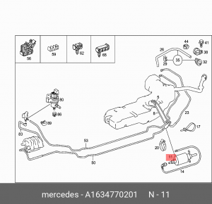 Фильтр топливный A 163 477 02 01 MERCEDES BENZ