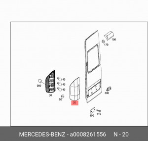 Плата фонаря A 000 826 15 56 MERCEDES BENZ
