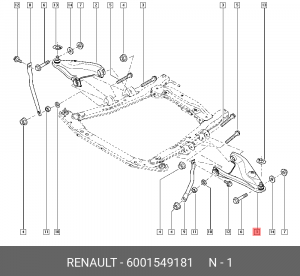 Рычаг подвески 6001549181 RENAULT