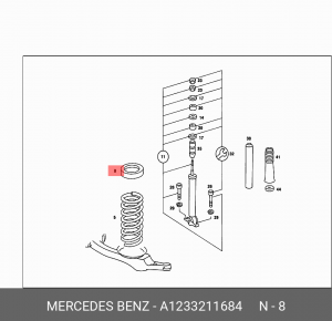 Проставка пружины подвески A 123 321 16 84 MERCEDES BENZ
