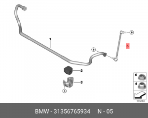 Стойка стабилизатора 31 35 6 765 934 BMW