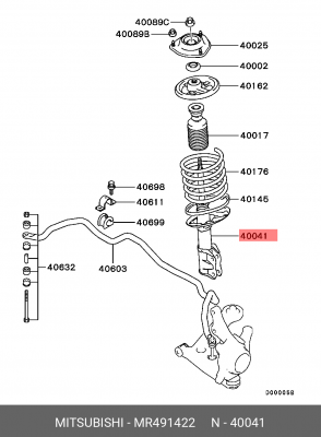 Набор для для регулировки передних стоек подвески MR491422 MITSUBISHI