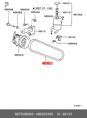 Ремень приводной MB553390 MITSUBISHI