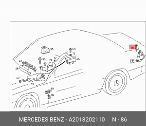 Выключатель концевой двери A2018202110 MERCEDES BENZ