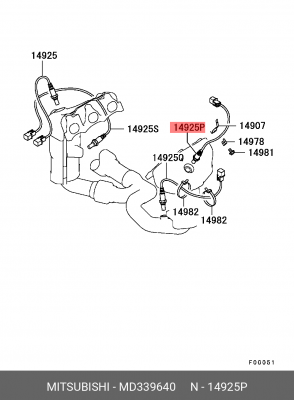 Датчик кислородный (лямбда-зонд) MD339640 MITSUBISHI