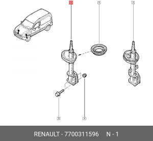 Амортизатор подвески 7700311596 RENAULT