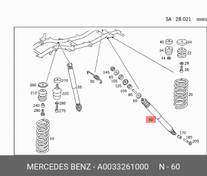 Амортизатор подвески A 003 326 10 00 MERCEDES BENZ